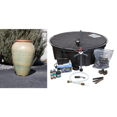 Tuscany FNT40563 Ceramic Triple Vase Complete Fountain Kit Vase Fountain Blue Thumb